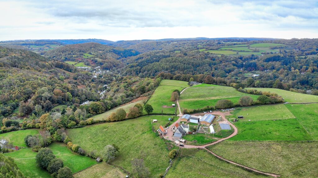 Monmouth farm from above