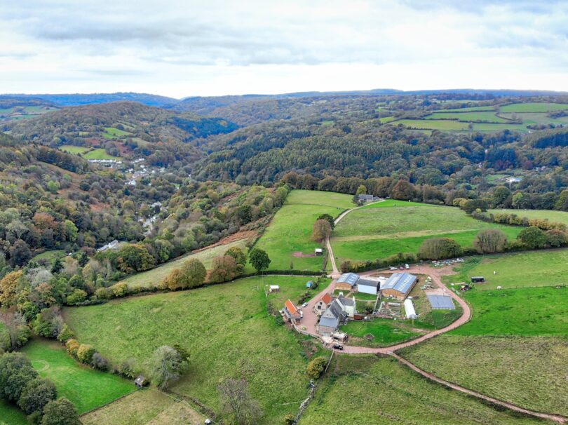 Monmouth farm from above