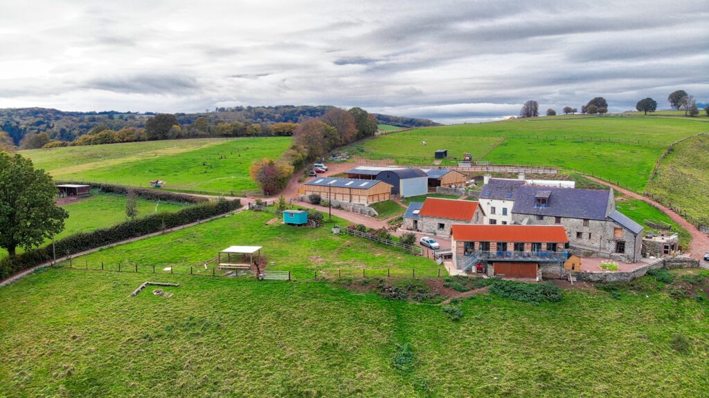 Jamie's Farm Monmouth from the air
