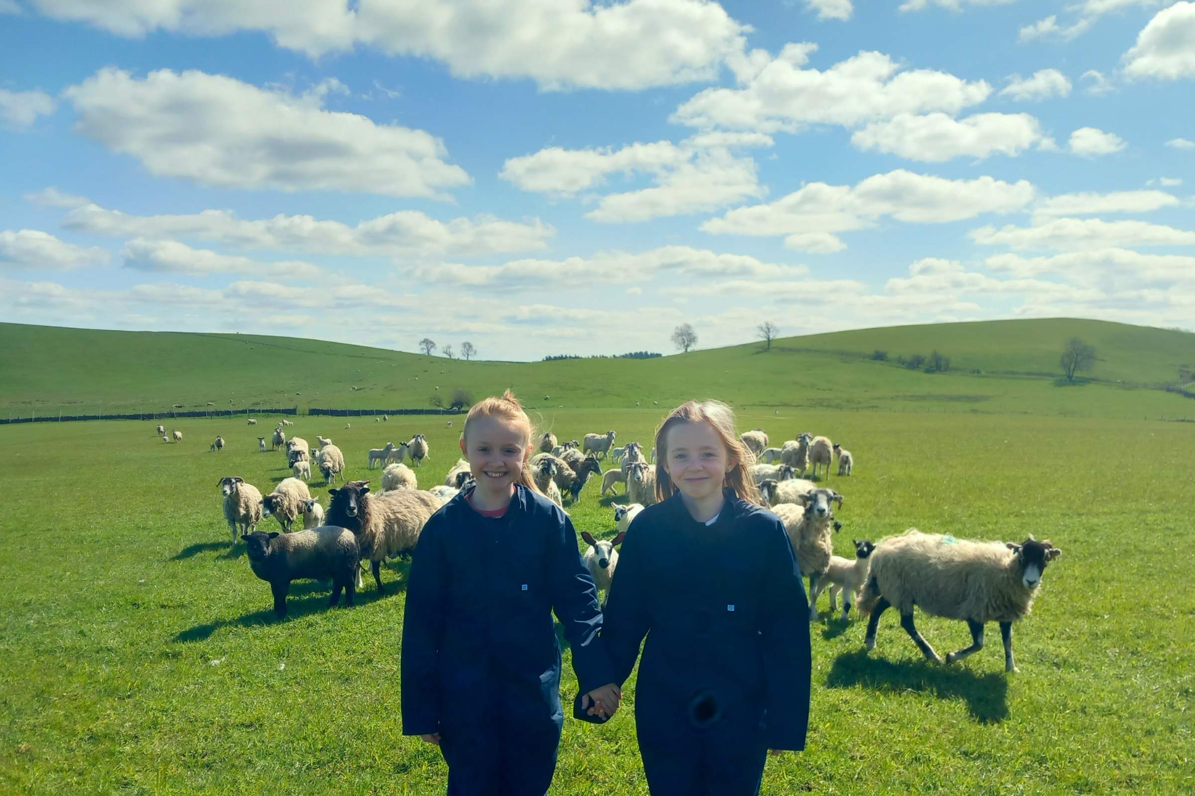 Girls with sheep