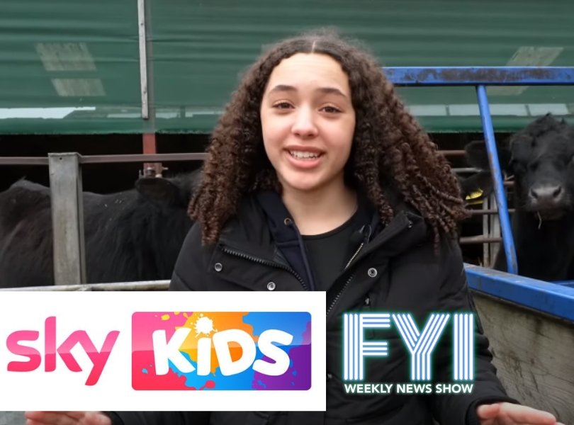 Maya from Sky Kids FYI speaking to camera with Sky Kids logo overlaid on top.